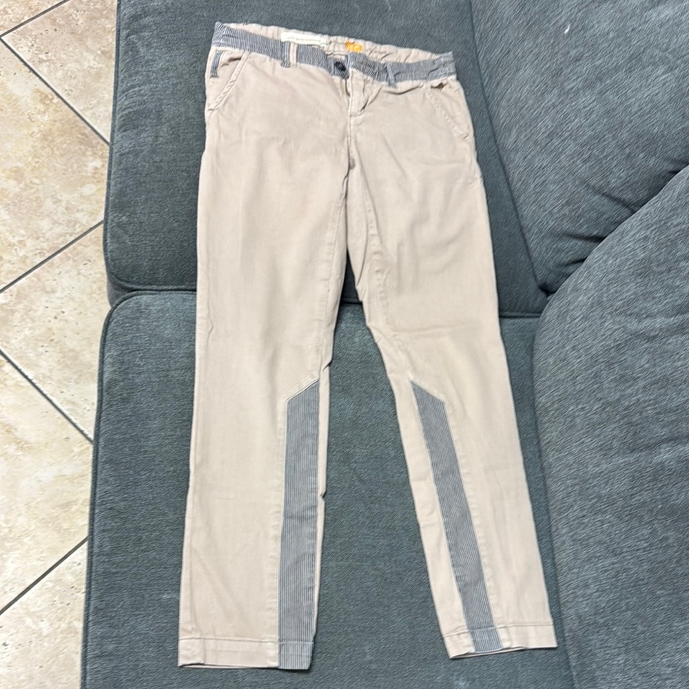 Elegant Tan and Gray Women's Skinny Pants